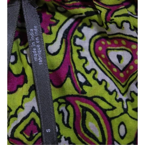 Anthropologie Green Paisley Maxi Dress Boho Flounce Lounge Beach Vacation S NWT - Picture 15 of 16